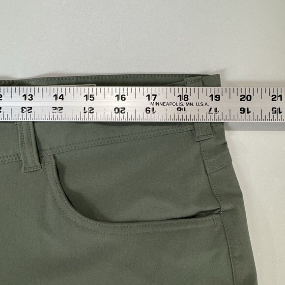 Mizzen Main Helmsman Pants Men 38x32 Olive Green Slim Stretch Performance Golf - Picture 9 of 13